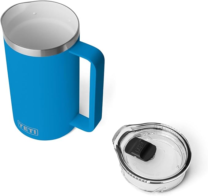 YETI Rambler 34 oz Pitcher, Vacuum Insulated, Stainless Steel with MagSlider Lid, Big Wave Blue