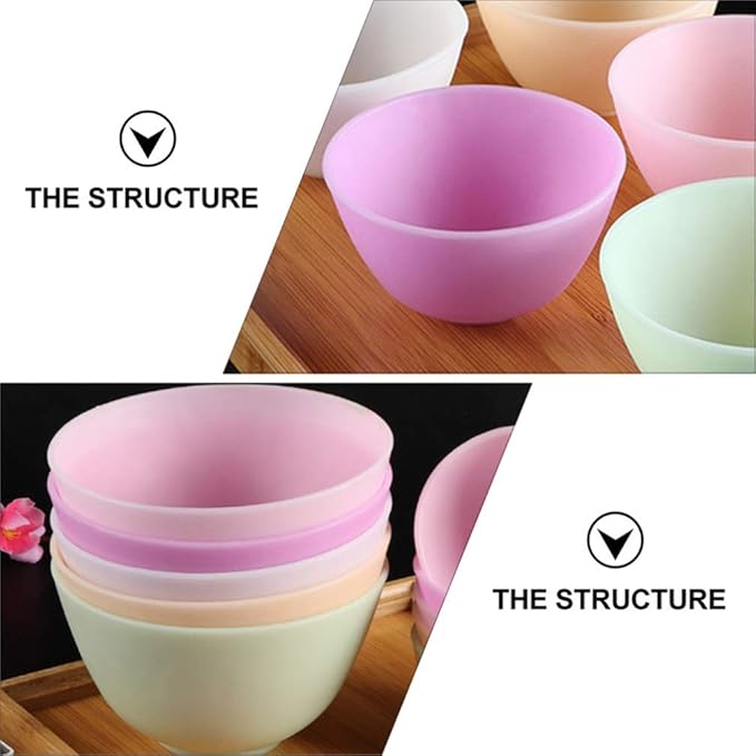 Healifty Silicone Facial Mixing Bowls 3-Pack 5X3.1 Inch Purple Prep Bowls for Face Mask Application Spa and Skin Care Tools