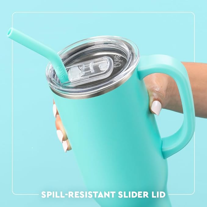 Swig Life 30oz Mega Mug, 30 oz Tumbler with Handle and Straw, Cup Holder Friendly, Dishwasher Safe, Extra Large Insulated Tumbler, Easter Basket Stuffers, Easter Gifts for Women (Egg Hunt)