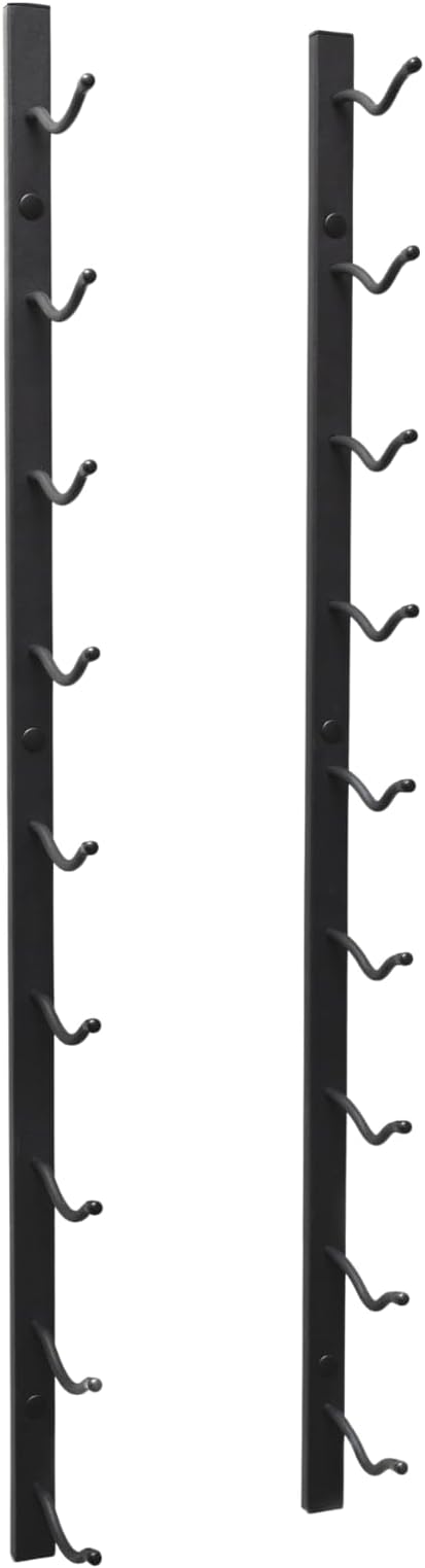 Jagged Ridge Wine Rooms - Premium Wall Mounted Metal Wine Rack - 9 Wine Bottles Holder - Modern Wine Rack, Matte Black - Space Saving for Home, Kitchen, Bar - Designed in Canada by Wine Enthusiasts