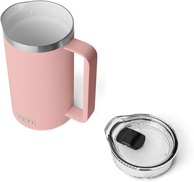 YETI Rambler 34 oz Pitcher, Vacuum Insulated, Stainless Steel with MagSlider Lid, Sandstone Pink