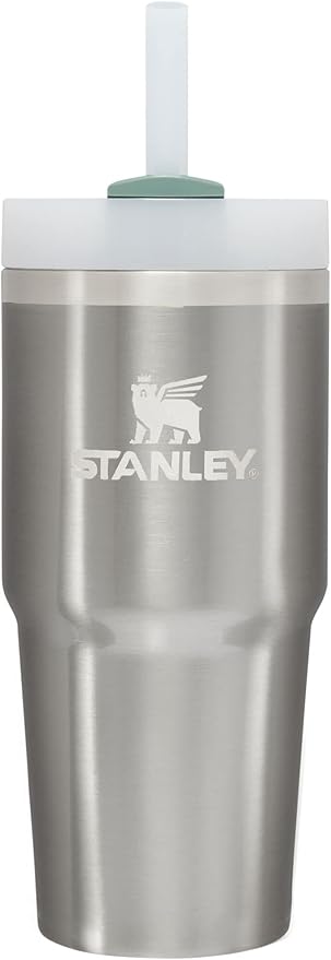 STANLEY Quencher H2.0 Tumbler with Straw 14 oz | Flowstate 3-Position Lid | Cup Holder Compatible for Travel | Insulated Stainless Steel Cup | BPA-Free | Stainless Steel Shale