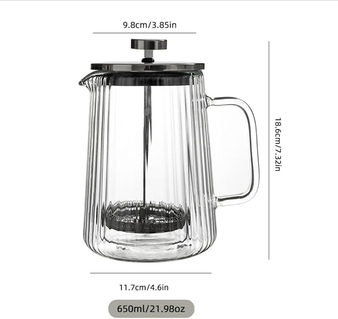 Coffee & Cheers Gift Bundle – Elegant French Press with Hand -Blown Champagne Flutes