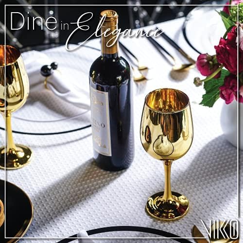Vikko Décor Wine Glasses, Wine Glass, 14 Oz Fancy Wine Glasses With Stem For Red And White Wine, Durable Wine Glass, Dishwasher Safe, Wine Tasting, Set Of 12