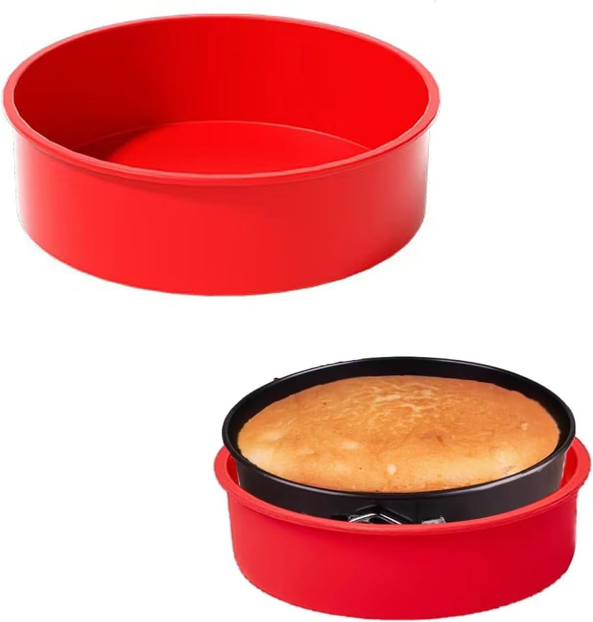 SOV Silicone Springform Pan Protector for 7.5inch Pans, Silicone Cheesecake Waterbath Pan Protector for Preventing Water from Entering (10 inch)