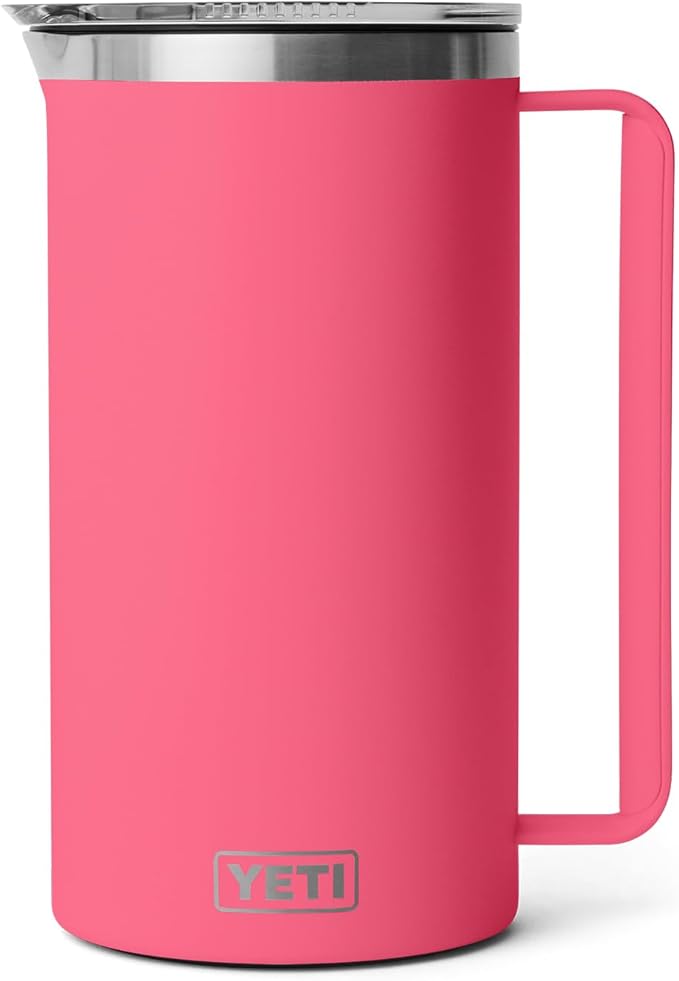 YETI Rambler 64 oz Pitcher, Vacuum Insulated, Stainless Steel with MagSlider Lid, Tropical Pink