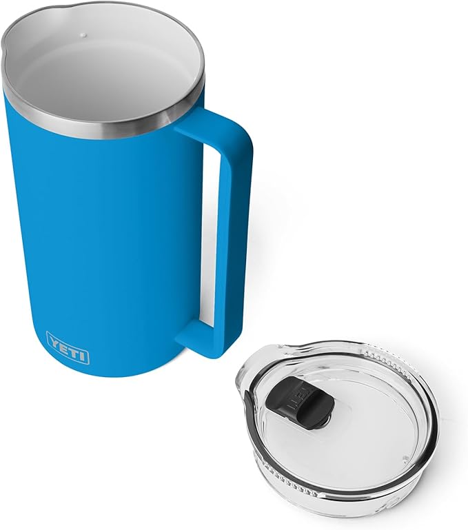 YETI Rambler 64 oz Pitcher, Vacuum Insulated, Stainless Steel with MagSlider Lid, Big Wave Blue