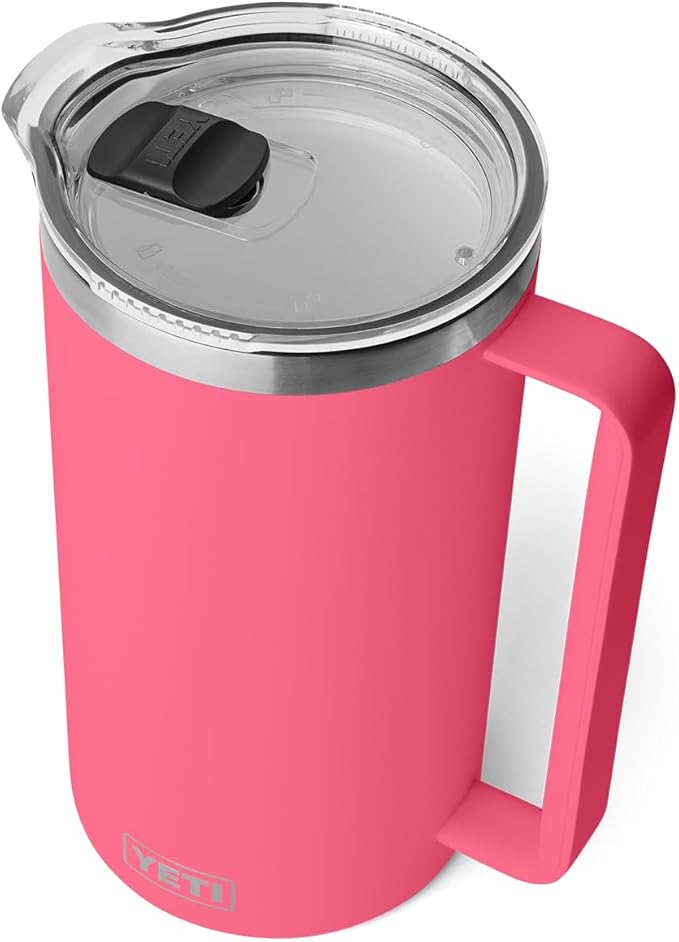 YETI Rambler 64 oz Pitcher, Vacuum Insulated, Stainless Steel with MagSlider Lid, Tropical Pink