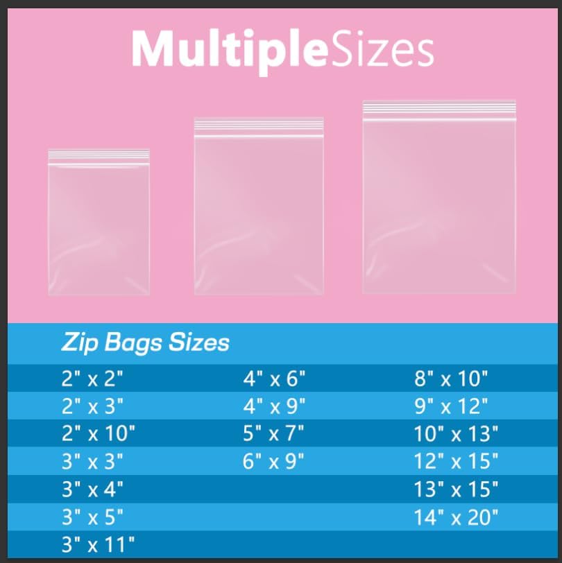 iMailer - 1000 Pcs- 5" x 7" Clear Small Zip Bag - Reclosable Zip Plastic Poly Bags 2 Mil with Resealable Lock Seal Zipper for A2 A4 A6 Cards & Envelopes, Bakery, Cookies, Sandwich