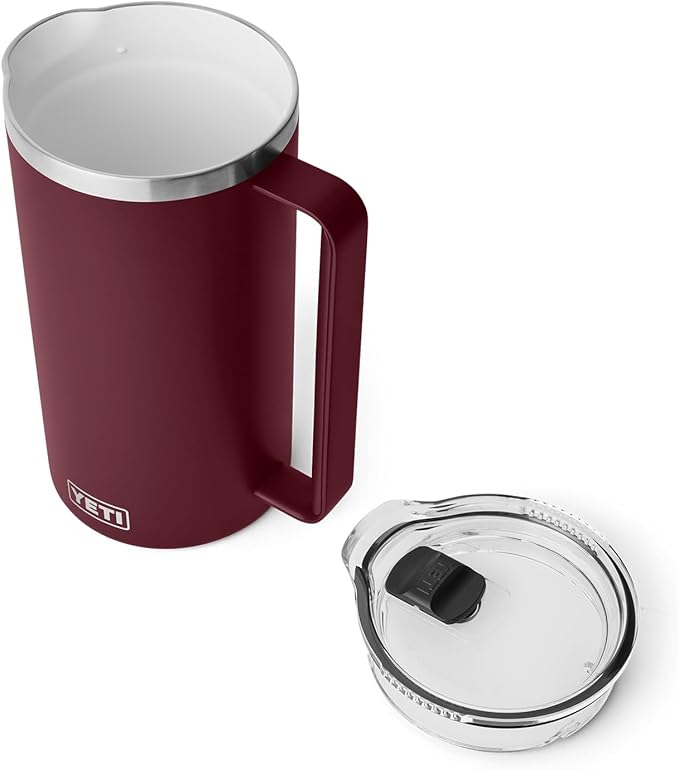 YETI Rambler 64 oz Pitcher, Vacuum Insulated, Stainless Steel with MagSlider Lid, Wild Vine Red