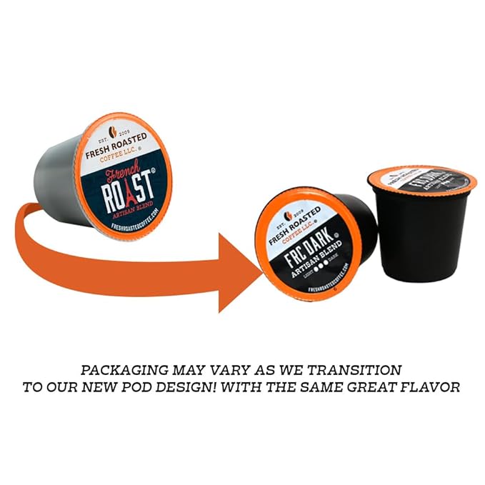 Fresh Roasted Coffee, Dark Roast Blend Variety Pack, K-Cup Compatible, 96 Count