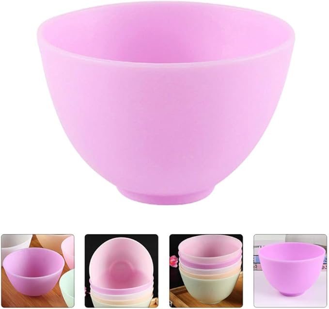 Healifty Silicone Facial Mixing Bowls 3-Pack 5X3.1 Inch Purple Prep Bowls for Face Mask Application Spa and Skin Care Tools
