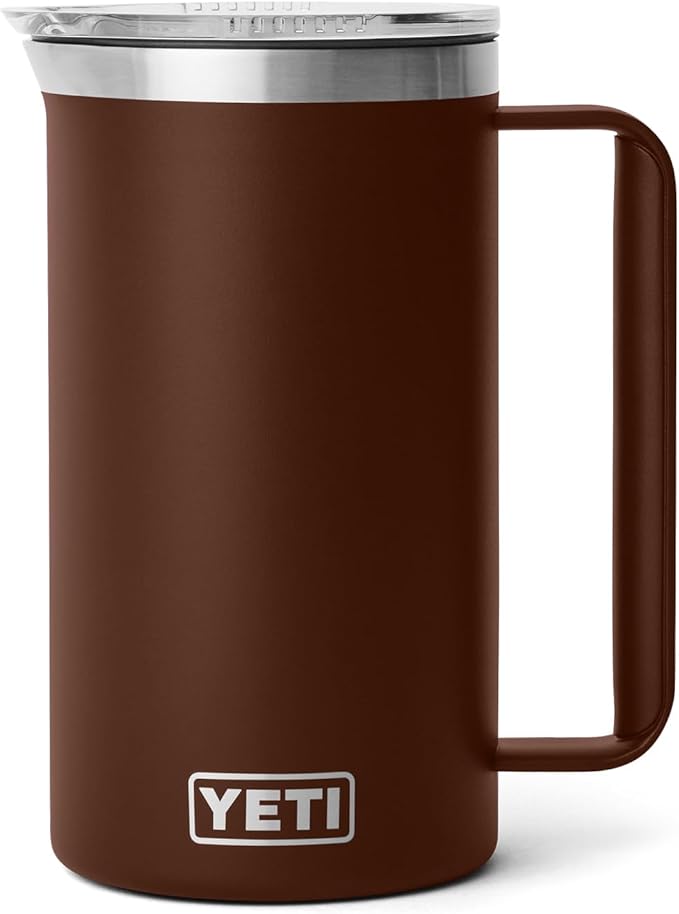 YETI Rambler 34 oz Pitcher, Vacuum Insulated, Stainless Steel with MagSlider Lid, Wetlands Brown