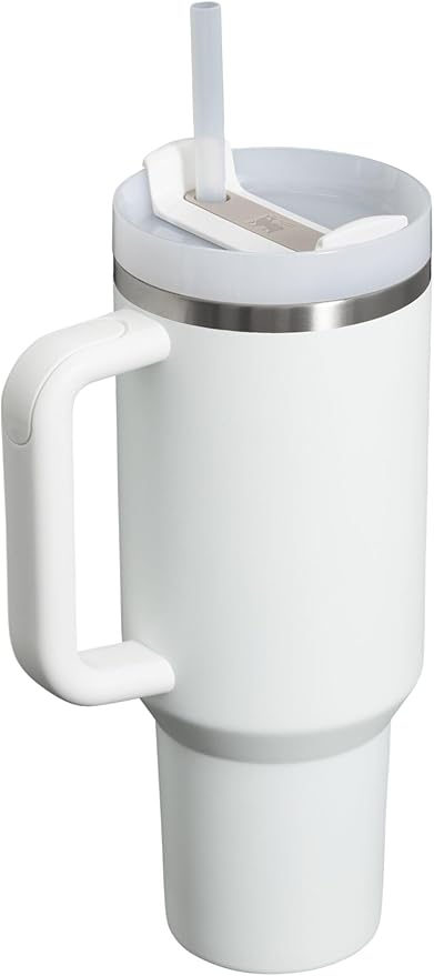 STANLEY Quencher H2.0 Tumbler with Handle and Straw 40 oz | Flowstate 3-Position Lid | Cup Holder Compatible for Travel | Insulated Stainless Steel Cup | BPA-Free | Frost