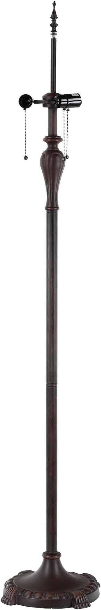 Bieye B10740 Tiffany Style Floor Lamp Replacement Base with 3-Light Pull Chain Switches Foot Switch for 16-26 inches lampshade 65 inches Tall