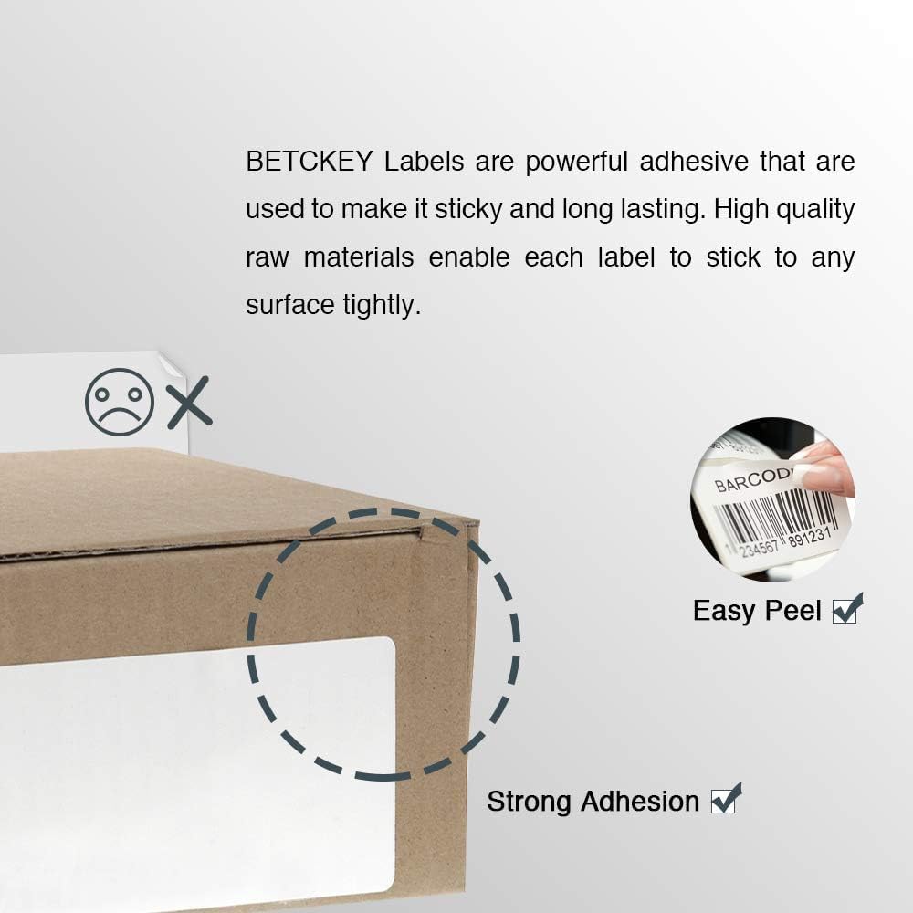 BETCKEY - Compatible DYMO 30256 (2-5/16" x 4") Shipping Labels, Perforated, Compatible with DYMO Labelwriter 450, 4XL, Rollo & Zebra Desktop Printers [16 Rolls/4800 Labels]