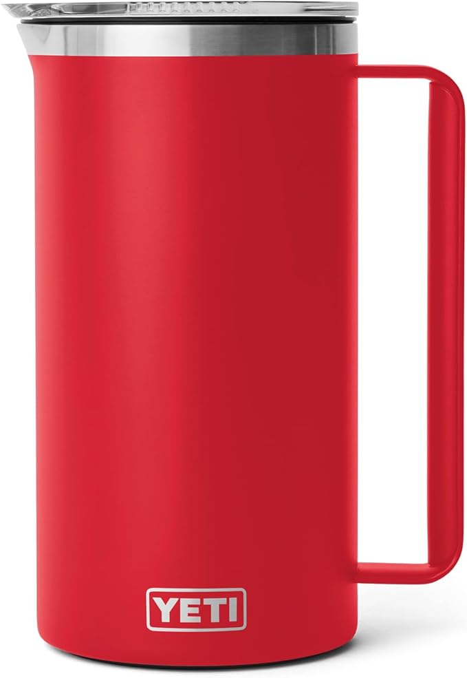 YETI Rambler 64 oz Pitcher, Vacuum Insulated, Stainless Steel with MagSlider Lid, Rescue Red