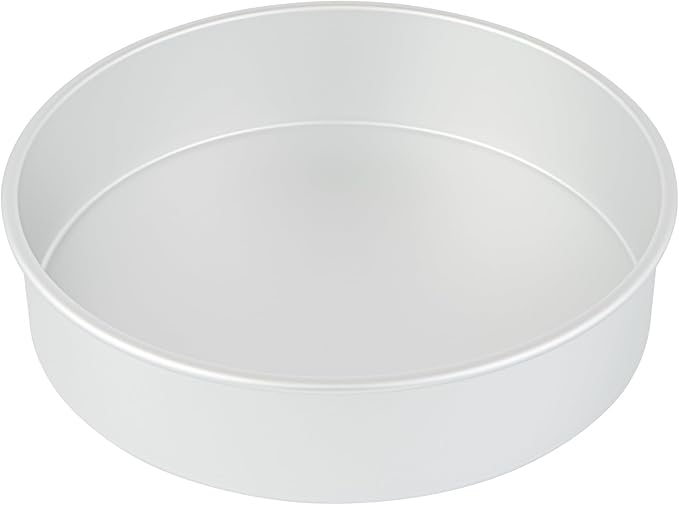 Restaurantware-Met Lux 12 x 3 Inch Straight-Sided Baking Tin, 1 Round Cake Pan - Oven-Ready, Freezable, Anodized Aluminum Round Baking Pan, Greaseproof, For Layer Birthday Cake