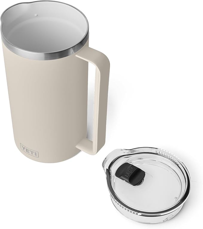YETI Rambler 64 oz Pitcher, Vacuum Insulated, Stainless Steel with MagSlider Lid, Cape Taupe