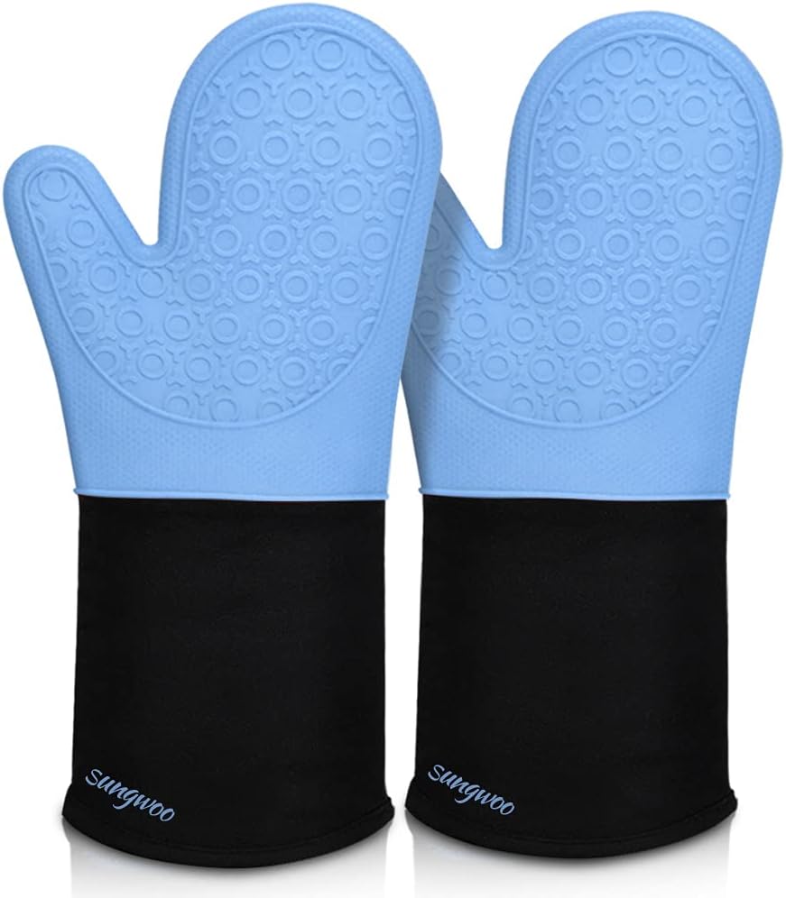 Extra Long Silicone Oven Mitts - Thumbnail 5