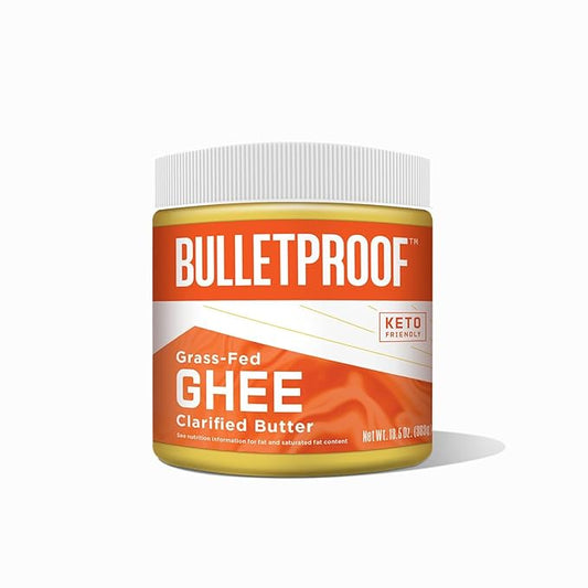 Grass Fed Ghee, 13.5 Oz, Bulletproof 100% Grass Fed, Pasture Raised Clarified Butter Fat, Keto, Paleo, Lactose Free, Casein Free, Non-GMO