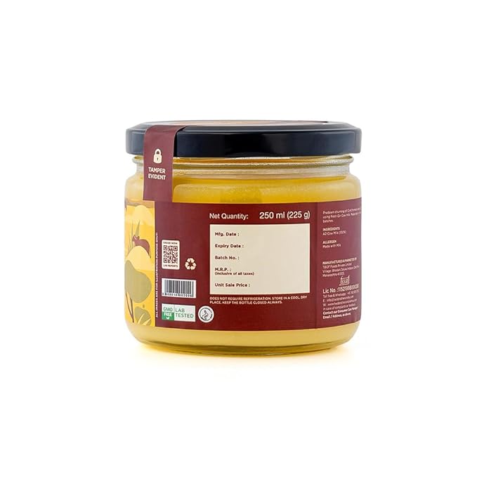 TWO BROTHERS ORGANIC FARMS Amorearth - Natural Healthy Fresh Organic Desi Gir Cow A2 Cultured Ghee, 250 ml