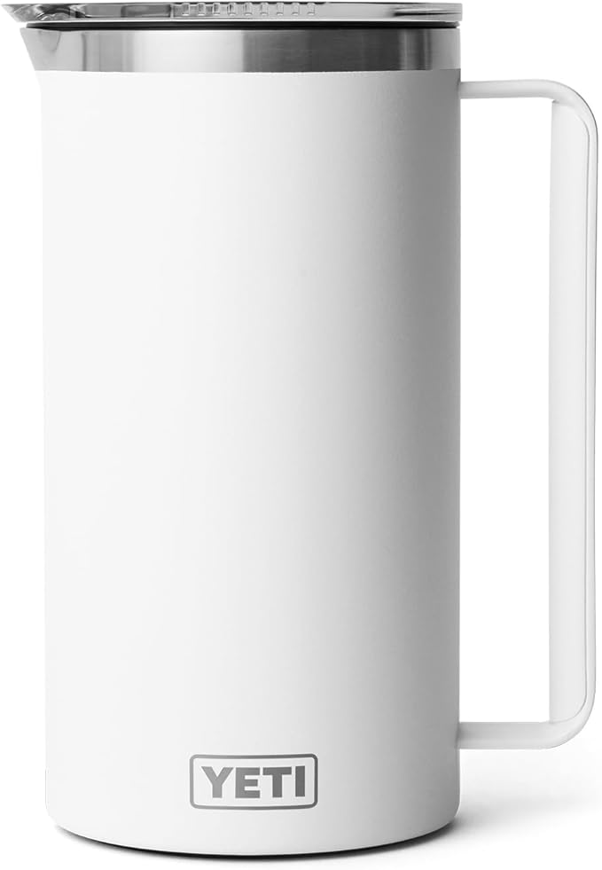 YETI Rambler 64 oz Pitcher, Vacuum Insulated, Stainless Steel with MagSlider Lid, White