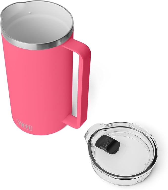 YETI Rambler 64 oz Pitcher, Vacuum Insulated, Stainless Steel with MagSlider Lid, Tropical Pink