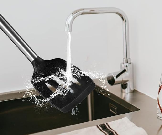 Premium Silicone Spatula Set (2-Piece) – High Heat-Resistant, Non-Slip Grip – Baking, Cooking, Mixing – BPA-Free, Great Gift for Home Chefs,