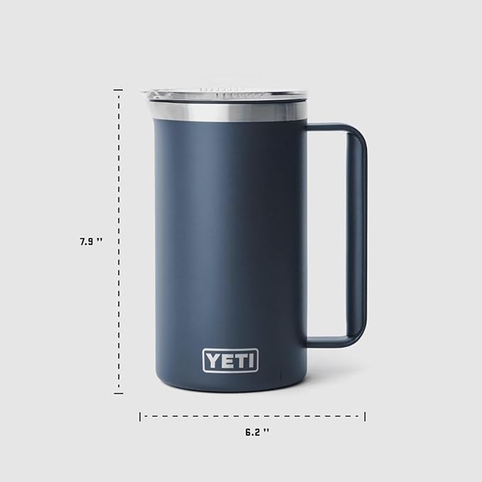 YETI Rambler 34 oz Pitcher, Vacuum Insulated, Stainless Steel with MagSlider Lid, Wetlands Brown