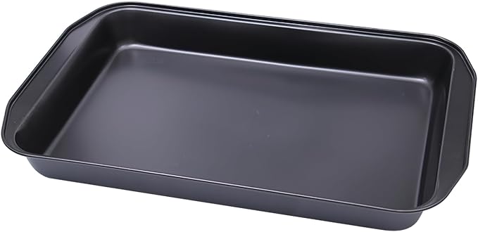 Black Large Rectangular Baking Pan Carbon Steel Non-stick Cake Mold Oven Baking Pan (Size: 16 inches long x 11 inches wide x 2 inches high)