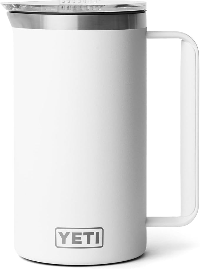 YETI Rambler 34 oz Pitcher, Vacuum Insulated, Stainless Steel with MagSlider Lid, White