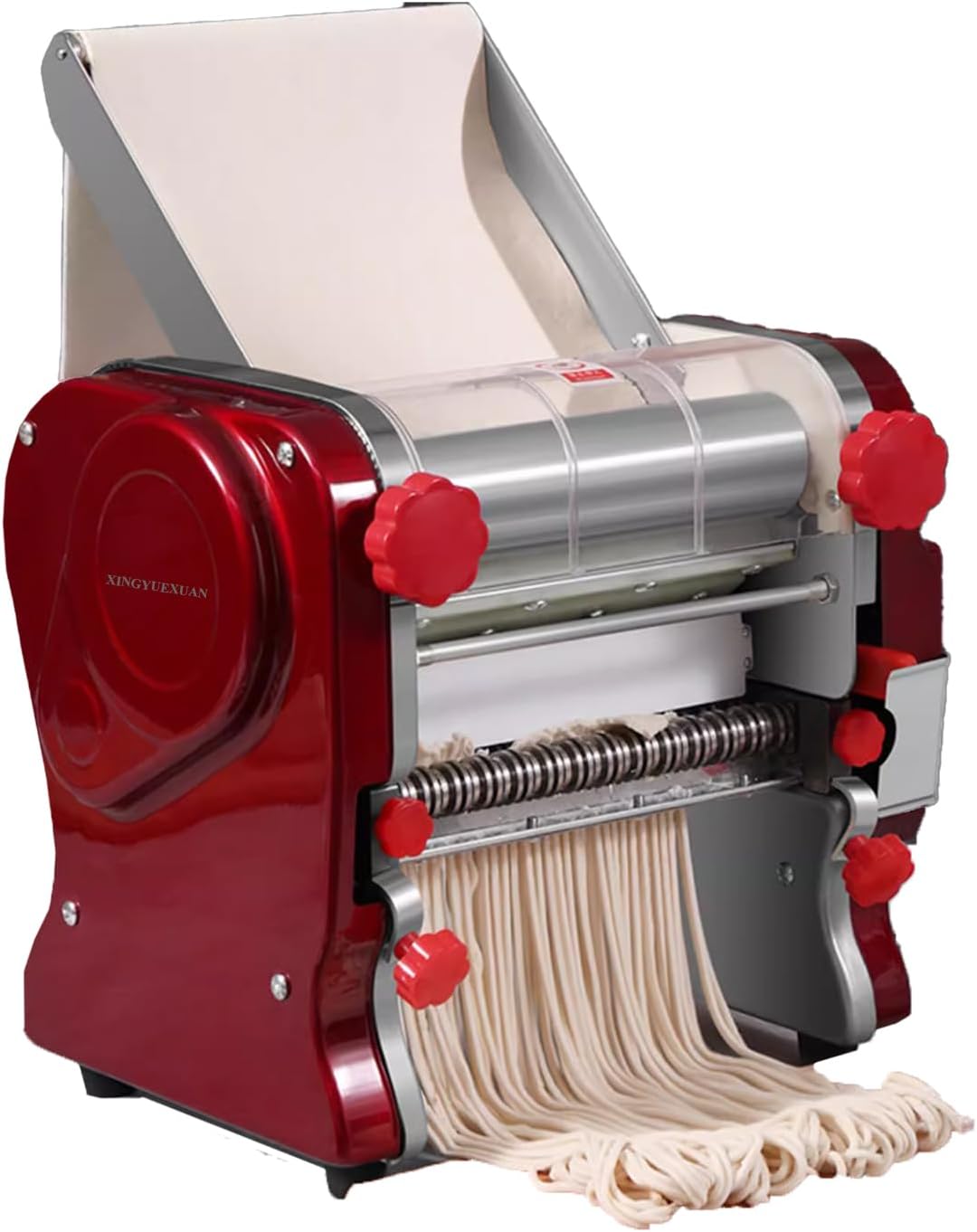 XINGYUEXUAN Electric Pasta Making Machine Commercial Noodle Spaghetti Maker Dough Roller with 2mm/6mm Cutter
