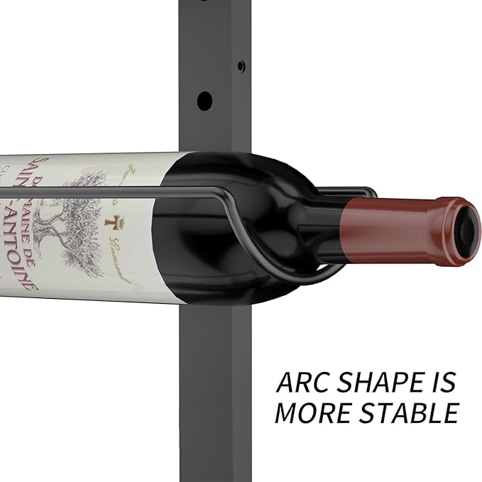 2 Pack 12 Bottle Wall Wine Rack for 24 Wine Bottles, DIY Detachable Wall Mount Wine Rack, Wine Storage Organizer Display Holder Used As One or Four, for Kitchen, Dining Room, Bar, Wine Cellar