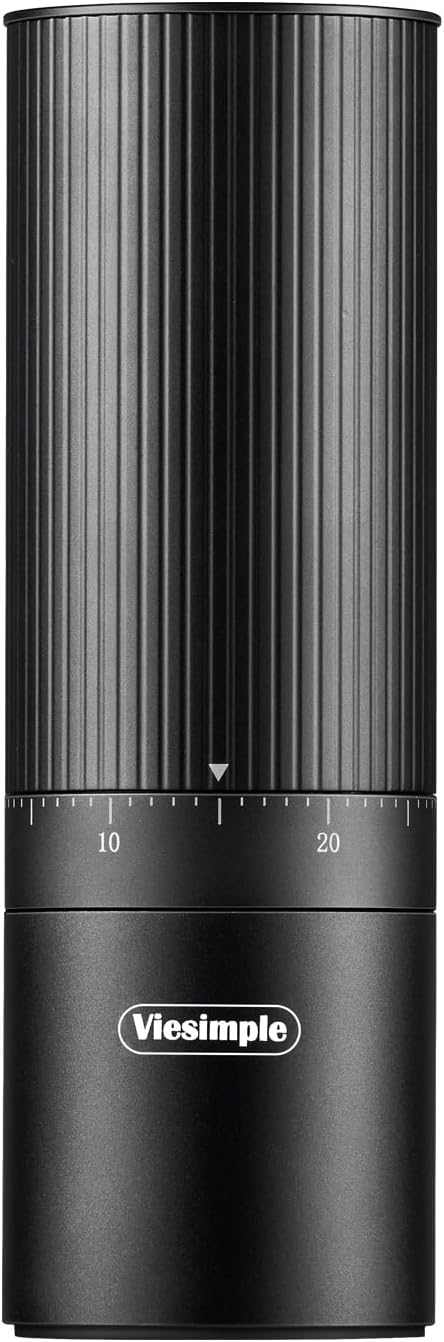 V6 Pro Portable Coffee Grinder - 60 Grind Settings Conical Burr, USB-C Fast Charge 4400mAh for Camping Travel Office, Aircraft Aluminum Body, Cup Holder Size, Quiet ≤65dB & 2-Yr Warranty