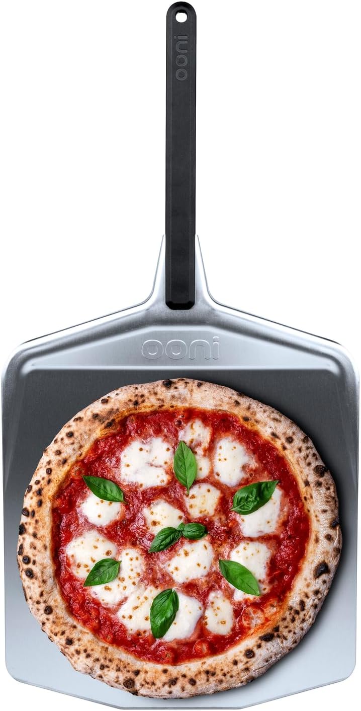 ooni 14” Metal Pizza Peel – Metal Pizza Peel 14 Inch, Pizza Spatula Paddle, Lightweight Pizza Turning Peel with Long Handle, Pizza Oven Accessories, Pizza Tools, Rectangle Pizza Turner