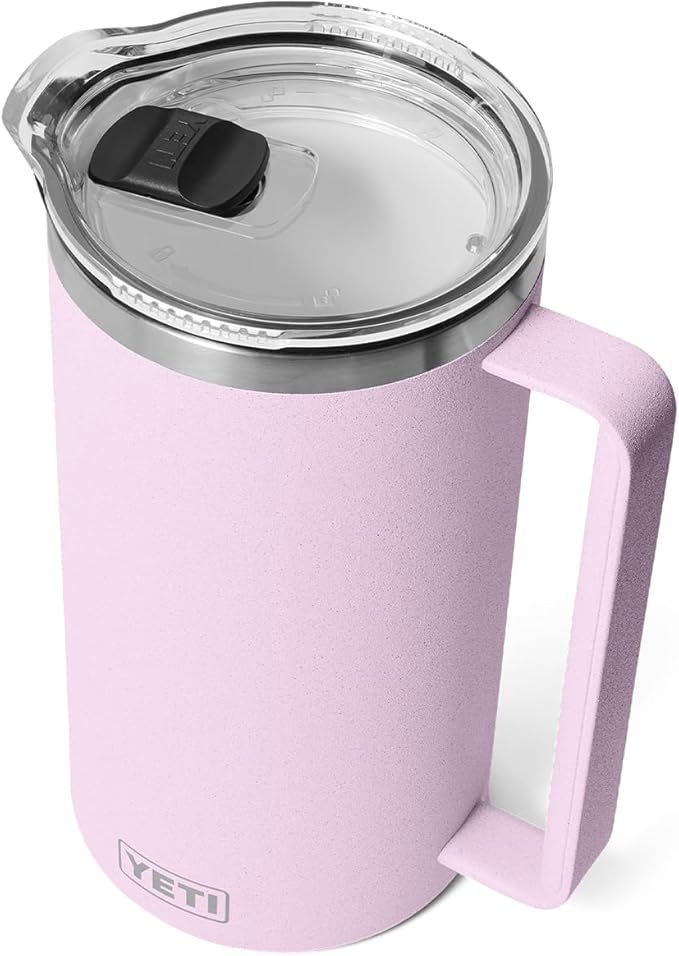 YETI Rambler 64 oz Pitcher, Vacuum Insulated, Stainless Steel with MagSlider Lid, Cherry Blossom