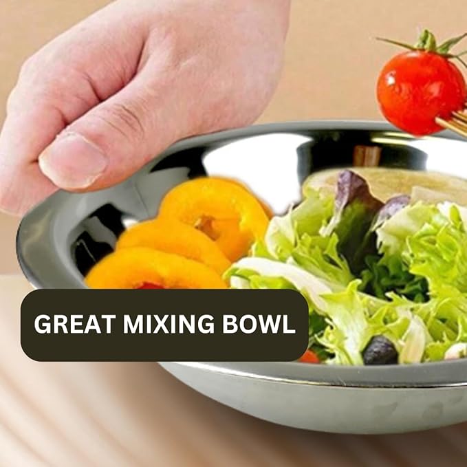 Stainless Steel Serving Bowl | 22" Diameter, 6" Deep | Ideal for Large Gatherings | Multi-Functional & Elegant
