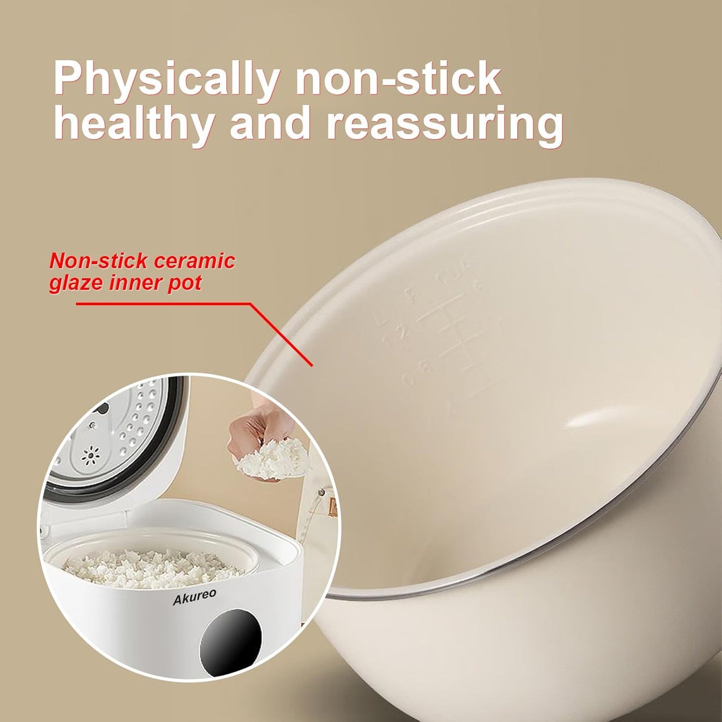 3L Healthy Low Carb Rice Cooker, Low Sugar Digital Steamer,Porridge,Soup,Quick Rice,White Rice,Stainless Steel Filter Basket，5 Cooking Functions,24H Timer & Auto Keep Warm