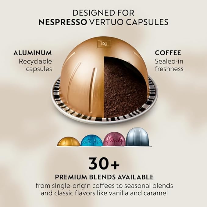 Nespresso Vertuo Pop+ Coffee and Espresso Machine by De'Longhi with Aeroccino Milk Frother, Pacific Blue