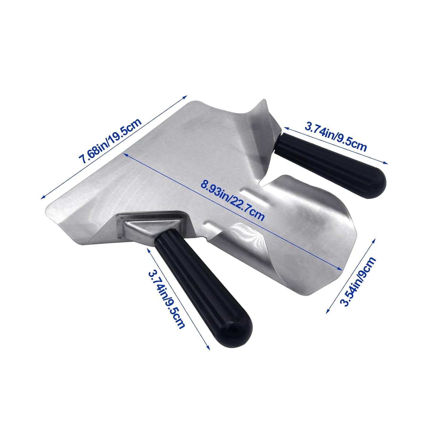 Double Handle Stainless Steel Popcorn & French Fry Scoop for Snacks, Desserts & Ice Cream