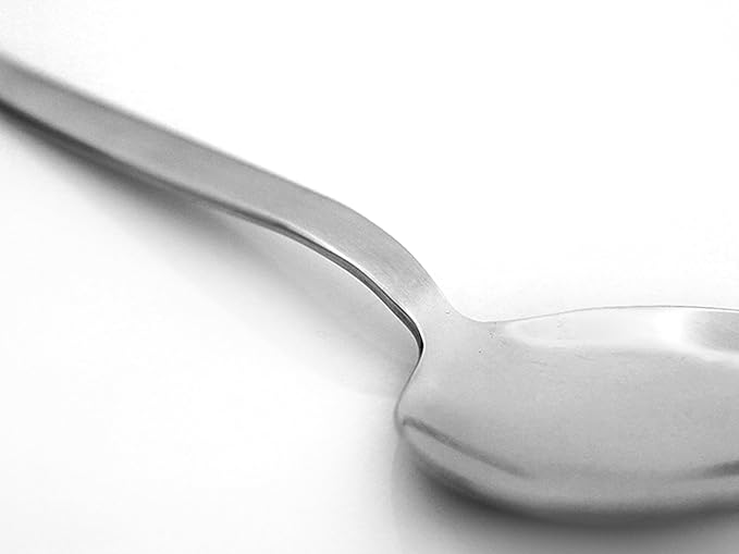 Chef Kunz Spoon | 9 inch 2.5 Tbsp18/10 Stainless Steel Serving Spoon | Basting Quenelle Cooking Plating Dinner Chef Spoons
