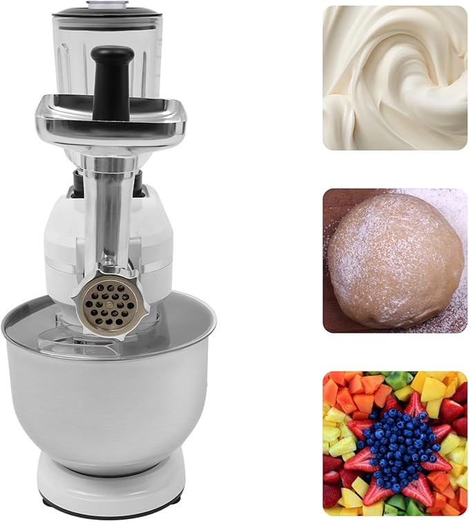 Stand Mixer, 6.34Qt Electric Food Mixer 700W 6+1 Speed Kitchen Electric Mixer with Dough Hook, Mixing Beater, Egg Whisk