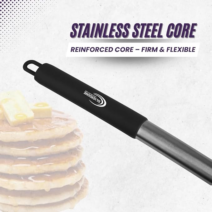 Premium Silicone Spatula Set (2-Piece) – High Heat-Resistant, Non-Slip Grip – Baking, Cooking, Mixing – BPA-Free, Great Gift for Home Chefs,