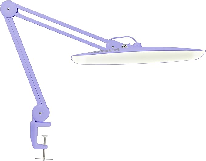 Neatfi XL 2,200 Lumens LED Task Lamp, 20W, 182 Pcs SMD LED, Dimmable, 4 Level Brightness, 3 Light Modes, Desk Light for Home, Office, Workbench (CCT, Lavender)