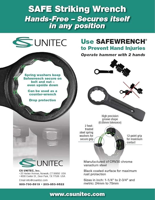 CS Unitec | 12 Point Heavy Duty Steel Striking Wrench | 2-3/4 inches