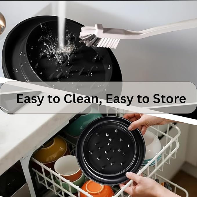 Chicken and Meat Shredder with Clear Lid, Black, 180-Degree Rotating Cover, 3 Shredding Levels, Kitchen Food Processor