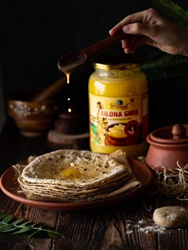Gavyamart Vedic Bilona Cow Ghee ,Grassfed Ghee – Pasture Raised, Hand Crafted Clarified Butter Made Using Traditional Bilona Method Desi Ghee Jar 2L 67Oz