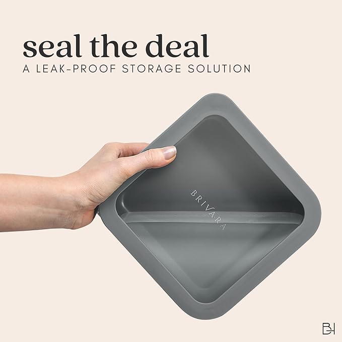 Ceramic Coated Glass Food Storage Container | No PTFE, PFOA, PFAS, and BPA | Reusable Non Toxic Meal Prep Container with Glass Lid | Easy To Store | 6 Piece Food Prep [Smoke]