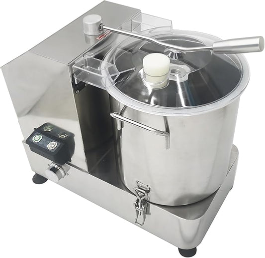 12L Commercial Food Processor, Stainless Steel Electric Meat and Vegetable Chopper 2000W, Adjustable Speed for Fruits Grains Peanut Ginger Garlic 110V